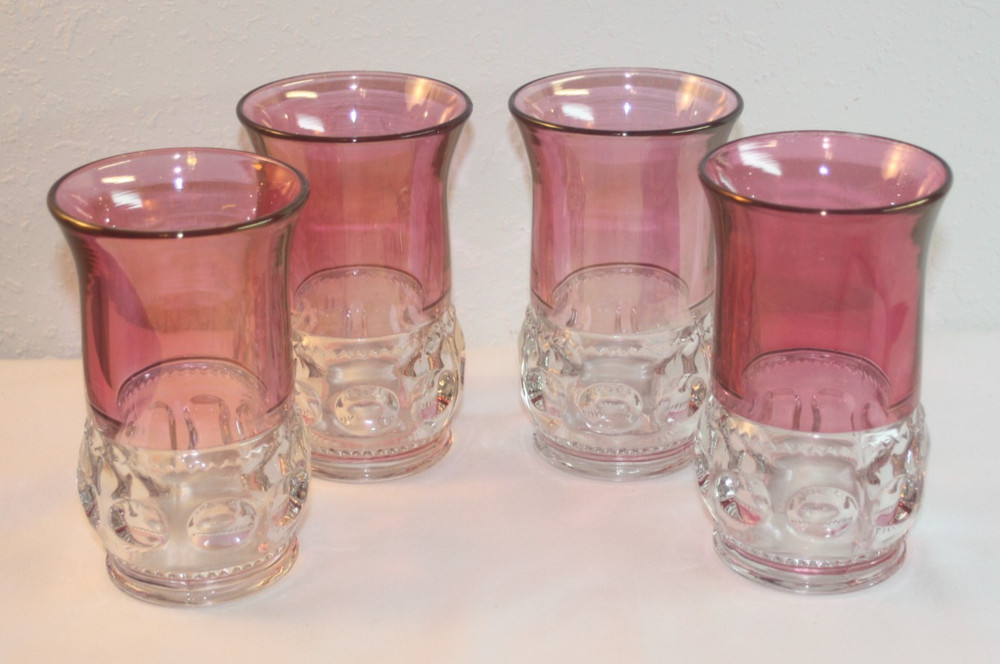 Kings Crown Cranberry Flash Flat Iced Tea Glasses – Set of 4