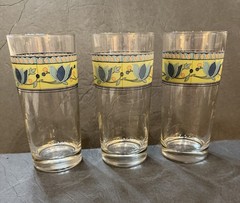Three (3) Mikasa Intaglio Arabella Highball / Tumbler Glasses Cottageware