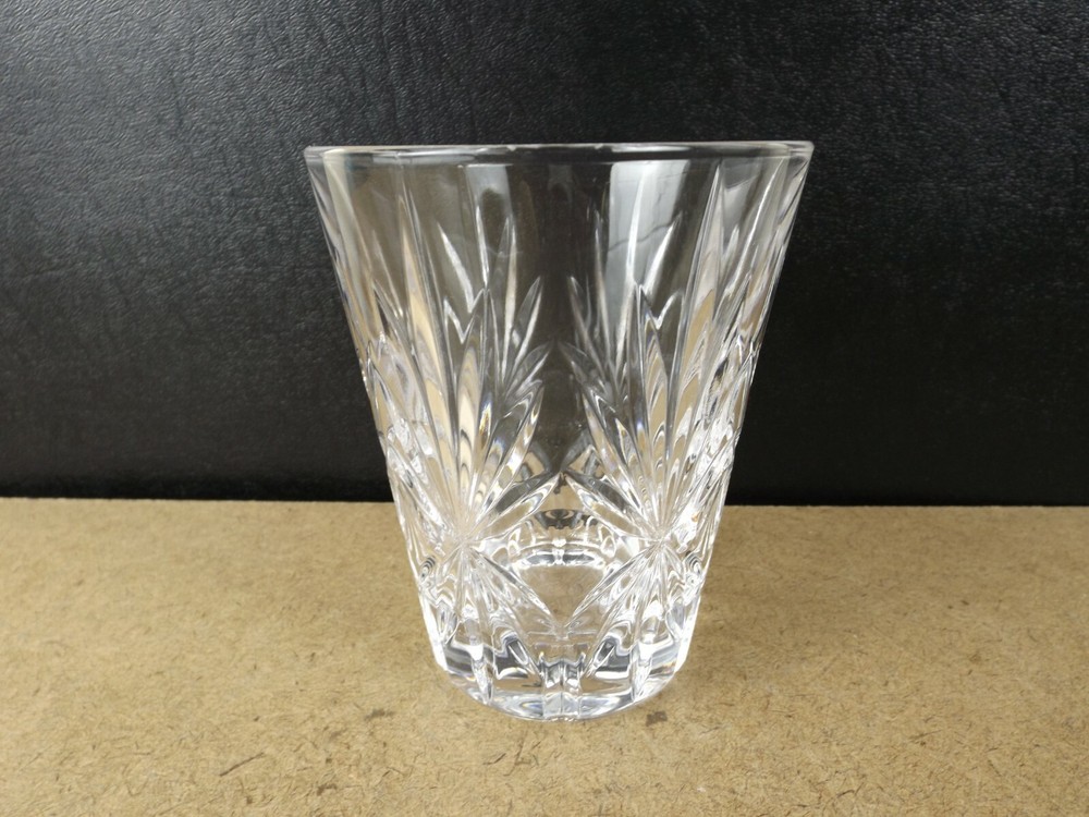 Lot of 5 Mikasa Crystal Dominion Old Fashioned Tumblers Cut Dot & Fan