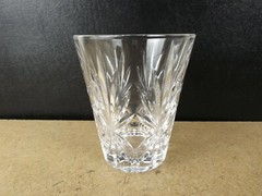 Lot of 5 Mikasa Crystal Dominion Old Fashioned Tumblers Cut Dot & Fan