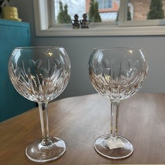 Waterford Crystal Millenium Collection Pair Of Love Heart Balloon Goblets