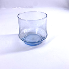 Vintage Rocks Glass Whiskey Lowball Barware Juice Libbey Impromptu Azure Blue