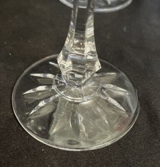 Galway Crystal Wine Glasses Kaitlyn Pattern 7-3/8” Tall Made in Ireland Set of 3
