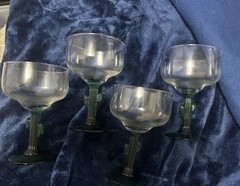Cactus Design Sangria Glasses Set of 4 Barely Used Excellent Condition Barware