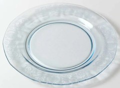 Fostoria Versailles Blue/Azure Luncheon plate 8 3/4″