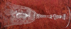 CAMBRIDGE GLASS plate etched ROSEPOINT 8 3/8″ WATER GOBLET (1 of 6)