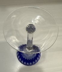 Wedgwood Crystal Crown Hock Wine Glass Azure Sapphire, Blue, 8.25 inches-Germany