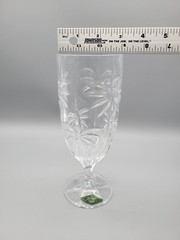 GODINGER Shannon Crystal SOUTH BEACH Palm Design 13oz Beverage Glasses Set 4 NIB