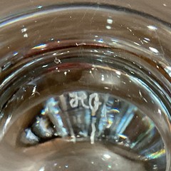 Set of 5 Vintage Holmegaard DANISH SHIPS CLEAR 6″ Water Goblets Signed HG EUC