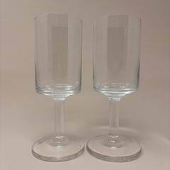 2 VTG Dansk Karin Water Goblets 7 7/8” Blown Glass Crystal MCM Kelly Simpson EUC