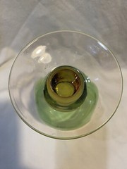 Napoli Iced Beverage Glass green with pink Stem