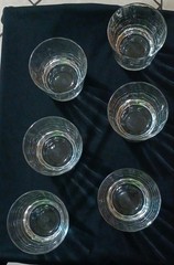 Set of 6 Baccarat CAPRI OPTIC Crystal Large Double Old Fashioned Glasses 4.25″
