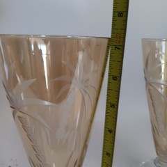 2 Lenox Glasses British Colonial Tradewind Palm Amber Luster Iced Tea Water