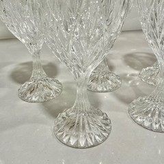 Mikasa Park Ridge Wine Glasses Water Goblets 6.75” Crystal Japan Set of 7