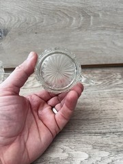 Cambridge Glass EAPG Punch Cups Clear Pressed Glass Crystal Set of 3 Vintage