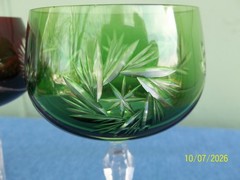 Lot of 4 Nachtmann Schliff Schleuder Cut to Clear 7 1/2″ Tall Hock Wine Glasses