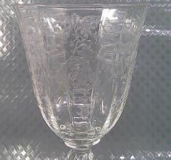 Vintage Fostoria Navarre Meadow Rose Wine Water Iced Tea Glass Stem Crystal