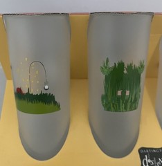 Set of 4 Frosted Highball Glassware Dartington Designs. Golfing hazard new.