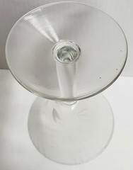 Elegant Classic Martini Glass with Etched Line Sprays Pattern 14.5cm Tall 9.5cmW