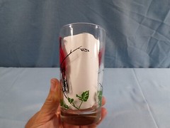 Peanut Butter Glass Tumbler Red Cardinal Bird – Black Name In Middle #120