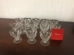 16 Baccarat Talleyrand Model Crystal Glasses H 6 cm