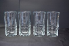 Clear Crystal 16OZ Highball Drinking Tumblers. Set (4)