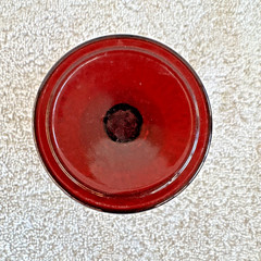 Vintage Anchor Hocking Cordial Glass Royal Ruby Red 3.5” Tall 2 1/8” Diameter