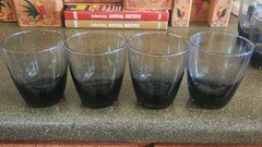 Set of 8 LIBBEY Classic Smoke Gray 4″ MCM Double Old Fashioned Rocks Glasses