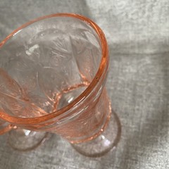Set of 4 Indiana Glass Recollection Pink – Water or Wine Goblets 3×6.5 inches
