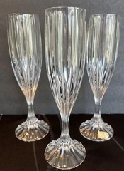 🔥6🔥MIKASA PARK LANE Crystal Champagne Flutes 90’s RETIRED DISCONTINUED 8.75”