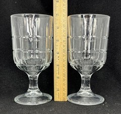 Anchor Hocking Tartan Clear Water Goblets 6.75in Set of 5