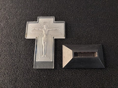 Christ Crucifix Attributed To Lalique Crystal Style
