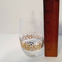 Baileys Irish Creme Gold Dots BB Etched Logo 8 oz Glass