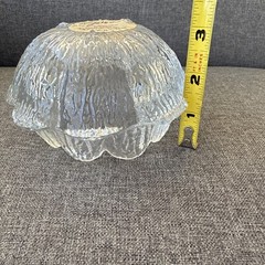 Vintage Holmegaarde Glass Water Lily Candle Holder