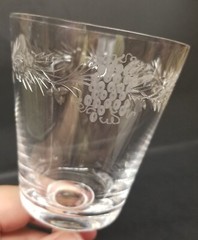 Signed Hawkes «FRUITS BORDER» 6 5/8″ Water Goblet Stem #7334 – 5 Available