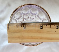 2 Jeanette Glass Thumbprint Stemmed 4″ Liquor Cocktail Glasses 1950s USA
