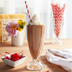 Libbey Fountain Shoppe Milkshake Drinking Glasses, 12-ounce, Set of 6