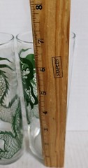 Vintage Orchids GREEN DRAGON Set TOM COLLINS Bar Glasses (2)