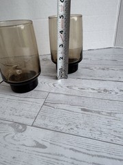 Libbey Tawny Accent Glass Tumbler Smokey Brown Set of 2 Drinking Glasses