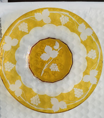 72-Piece Bohemian Crystal Water, Champs, Bowl & Plate Set w/Grapevine Motif