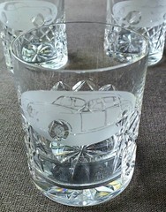 Sperrin 3 Heavy Cut Crystal Double Old Fashioned Glasses Made for Jaguar