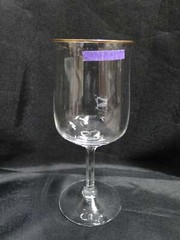 Lenox Intrigue Crystal, Gold Trim: Wine Glass, 6 3/8″, Reduced Price