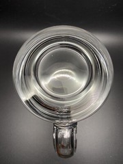 Vintage Iittala Finland Pisaranrengas Ripple glass beer mug design by Sarpaneva