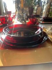 74 Vintage Duncan Miller Ruby Red/Anchor Hocking Royal Ruby Drinkware 65 Pieces