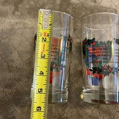 Vintage Indiana Glass Twelve Days of Christmas 12oz Tumblers COMPLETE set USA