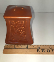Pfaltzgraff Mission Flower Salt & Pepper Shakers, Reddish/Brown, Made in USA