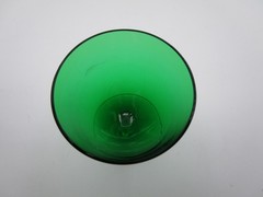 FOSTORIA GLASS Set of (4) #6012 Westchester Empire Green Oyster Seafood Cocktail