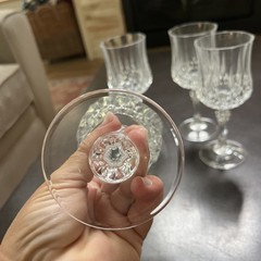 Vintage LONGCHAMP 4 Cristal D’Arques France 24% Lead Crystal Wine Glasses 6oz