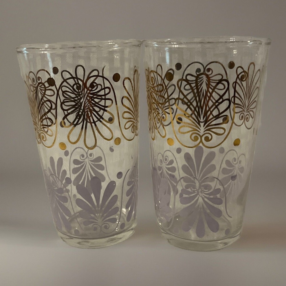 Federal Glass MCM Tumblers 10 Ounces Swirl Pattern