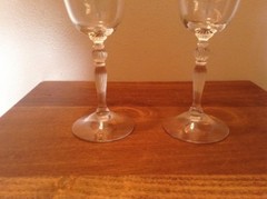 2 Vintage ? Cambridge Cordial Wine Pedestal Stem Glasses